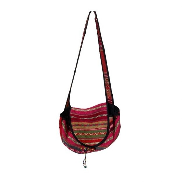 The Unbranded Brand Handbags - Vintage 1990s Drawstring Handwoven Purse From Latin America Southwest